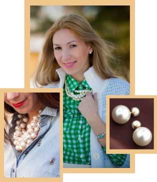 A chunky pearl necklace can be worn casually with anything in your wardrobe.